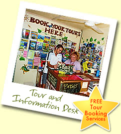 Free tour booking services at our own Tropic Days Backpackers' Tour Information Desk